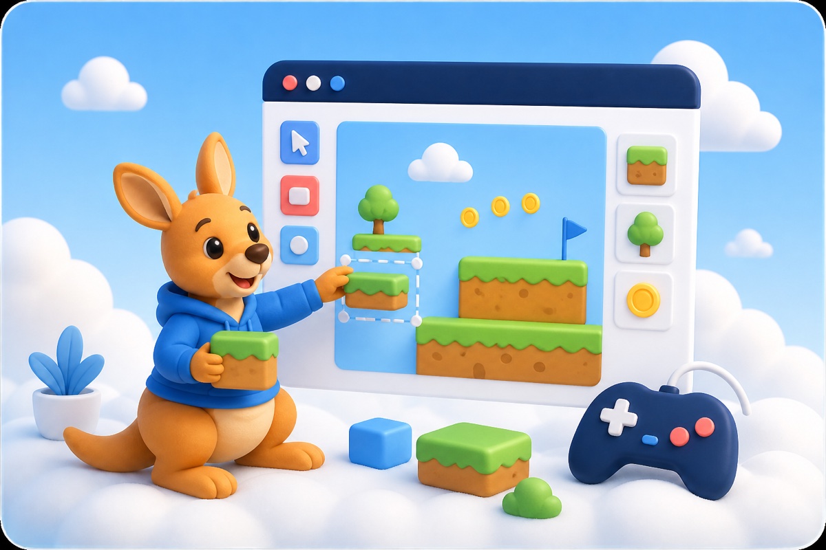 Joey 使用 AI 设计游戏的 3D 插画